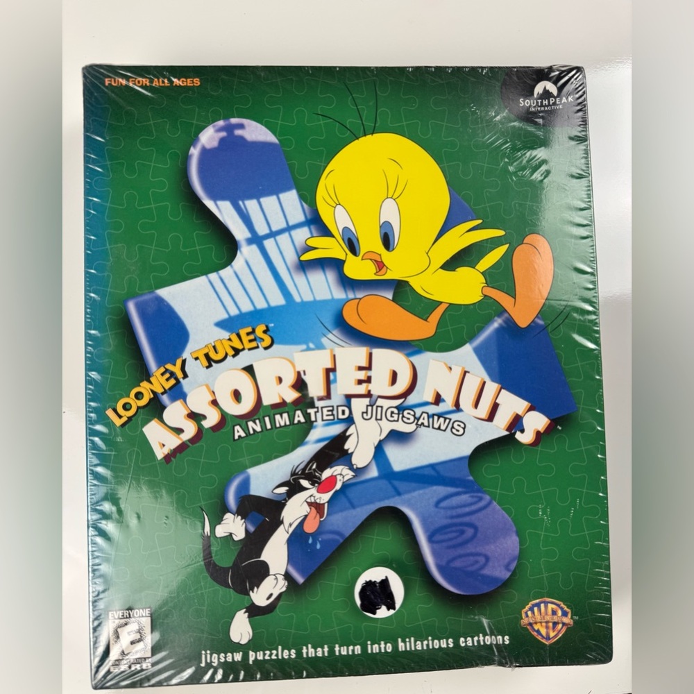Loony Tunes Assorted Nuts Sealed Animated Jigsaw Game PC CDROM big box 1998